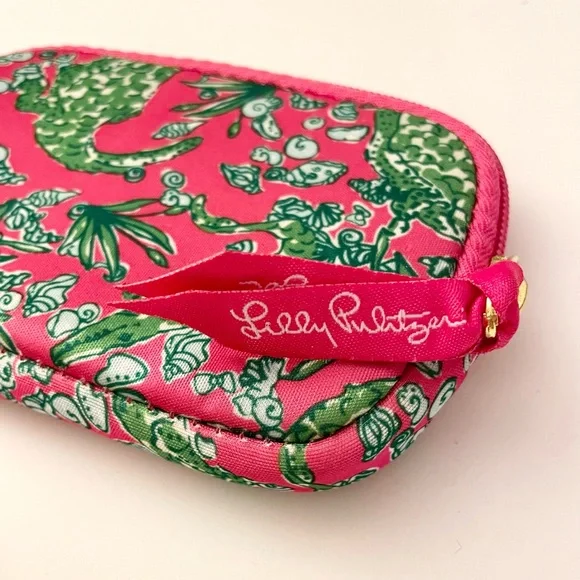 LILLY PULITZER Pink Alligator Coin Purse Wallet - Picture 2 of 6